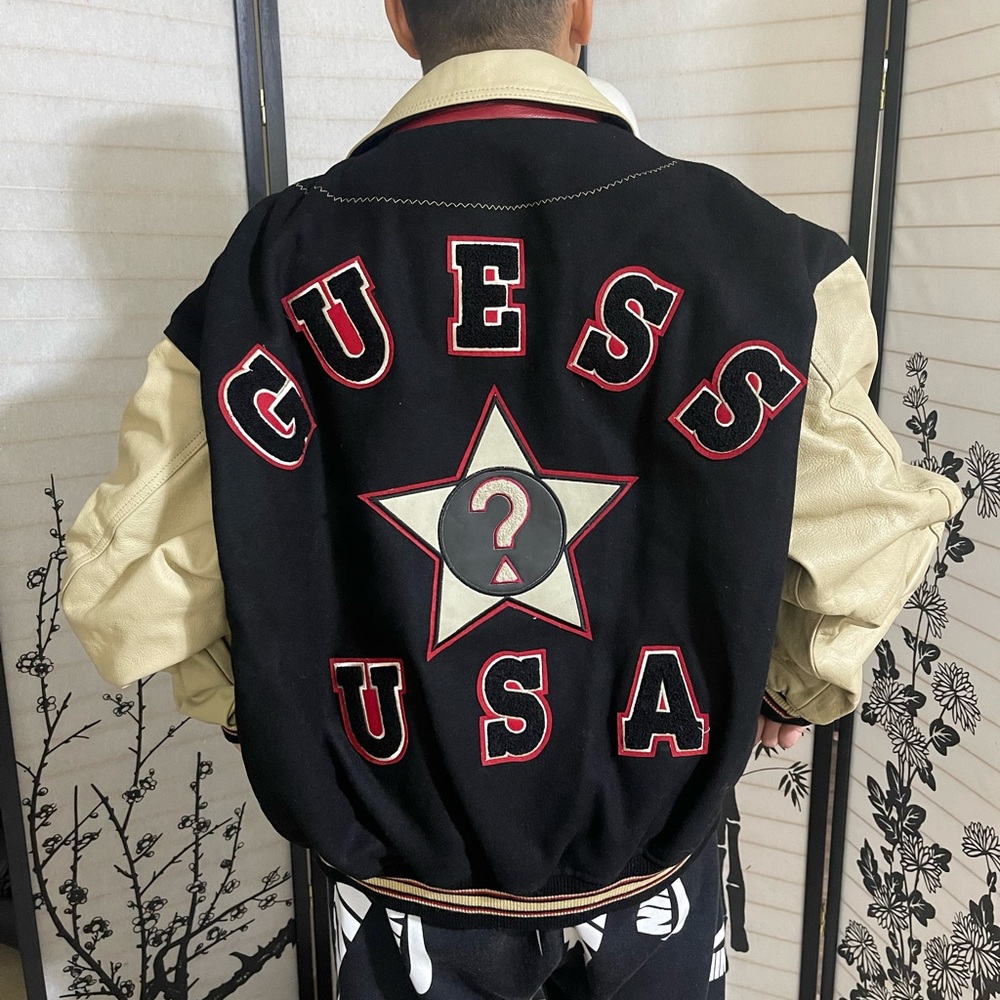 Guess Vintage Leather Jacket Rare